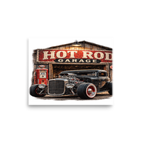Hot Rod Garage Blown Coupe Matte Poster product mockup 6