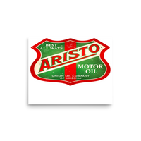 Arista Motor Oil Vintage Gas and Oil T-Shirt — Muncle Mikes Matte Poster product mockup 6
