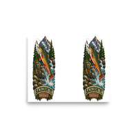 Backcountry Brook Trout Fishing Matte Poster product mockup 6