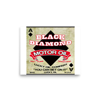 Black Diamond Motor Oil Vintage T-Shirt — Muncle Mikes Matte Poster product mockup 6
