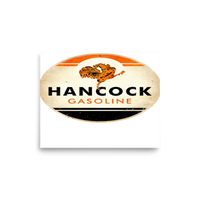 Hancock Gasoline Vintage Gas and Oil Matte Poster — 8 × 10, front view