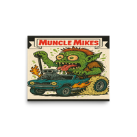 Monster Mugs 004 Hot Rod Coffee Mug — Muncle Mikes Matte Poster product mockup 6