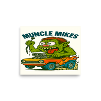 Monster Mugs 006 Hot Rod Coffee Mug — Muncle Mikes Matte Poster product mockup 6