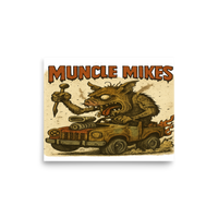 Monster Mugs 010 Hot Rod Coffee Mug — Muncle Mikes Matte Poster product mockup 6