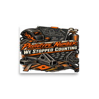 Prototype Number We Stopped Counting Matte Poster product mockup 6