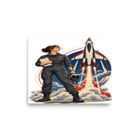 Vintage Aviation Pin-Up T-Shirt – Edition 10 Matte Poster product mockup 6