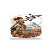 Vintage Aviation Pin-Up T-Shirt – Edition 26 Matte Poster product mockup 6