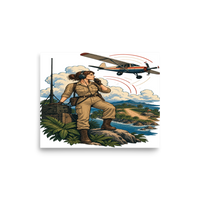 Vintage Aviation Pin-Up T-Shirt – Edition 29 Matte Poster product mockup 6