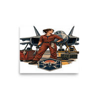 Vintage Aviation Pin-Up T-Shirt – Edition 28 Matte Poster product mockup 6