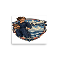 Vintage Aviation Pin-Up T-Shirt – Edition 39 Matte Poster product mockup 6