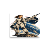 Vintage Aviation Pin-Up T-Shirt – Edition 41 Matte Poster product mockup 6