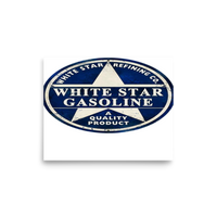White Star Gasoline Vintage Gas and Oil T-Shirt — Muncle Mikes Matte Poster product mockup 6