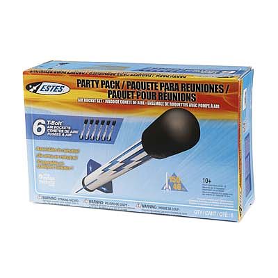 Estes 1700 T-Bolt air rocket six-rocket party pack retail box
