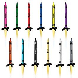 Estes Color the Sky 1715 twelve differently colored model rockets