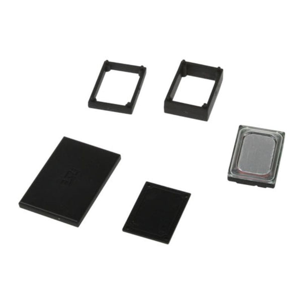 ESU 50321 miniature 11 by 15 mm speaker and sound chamber components.