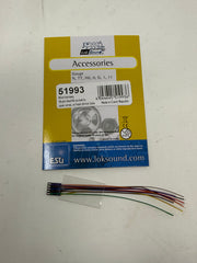 ESU 51993 Next18 18-pin wire harness with open leads and heat shrink tube, shown with labeled package.