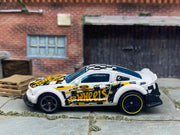 2005 Ford Mustang Hot Wheels Race Car - White, Yellow & Black