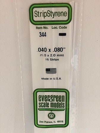 Evergreen Scale Models 040x080 Strips #344 - product image