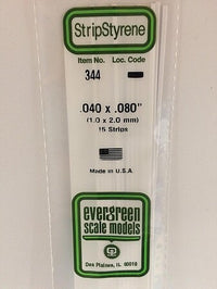 Evergreen Scale Models 040x080 Strips #344 - product image