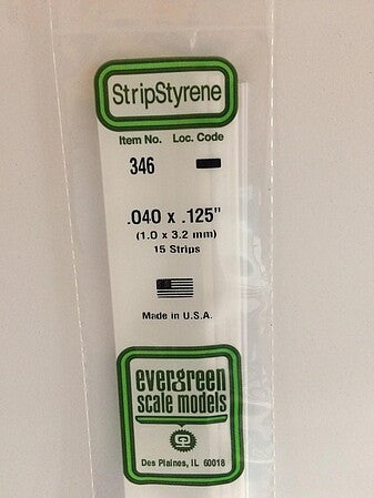 Evergreen Scale Models 040x125 Strips #346 - product image