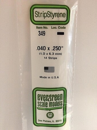 Evergreen Scale Models 040x250 Strips #349 - product image