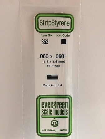 Evergreen Scale Models 060x060 Strips #353 - product image