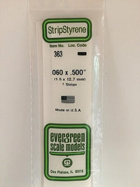 Evergreen Scale Models 060x500 Strips #363 - product image