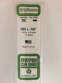 Evergreen Scale Models 080x100 Strips #365 - product image