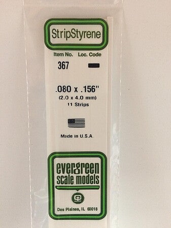 Evergreen Scale Models 080x156 Strips #367 - product image