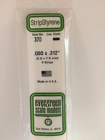 Evergreen Scale Models 080x312 Strips #370 - product image