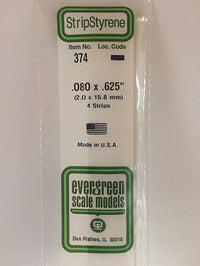 Evergreen Scale Models 080x625 Strips #374 - product image