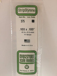 Evergreen Scale Models 100x100 Strips #375 - product image