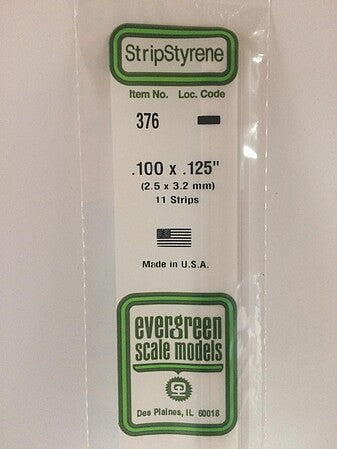 Evergreen Scale Models 100x125 Strips #376 - product image