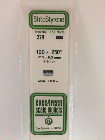 Evergreen Scale Models 100x250 Strips #379 - product image