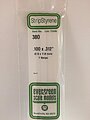 Evergreen Scale Models Opaque White Styrene Strips .100'' Thick, 24'' Long #380 - product image