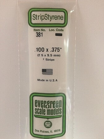 Evergreen Scale Models 100x375 Strips #381 - product image