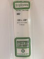Evergreen Scale Models Opaque White Styrene Strips .100'' Thick, 24'' Long #382 - product image