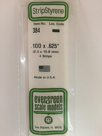 Evergreen Scale Models 100x625 Strips #384 - product image