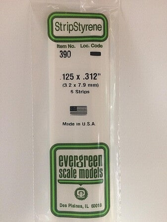 Evergreen Scale Models 125x312 Strips #390 - product image