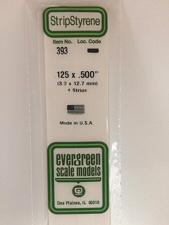 Evergreen Scale Models 125x500 Strips #393 - product image