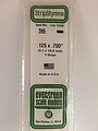 Evergreen Scale Models Opaque White Styrene Strips .125'' Thick, 24'' Long #395 - product image