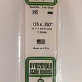 Evergreen Scale Models Opaque White Styrene Strips .125'' Thick, 24'' Long #395 - product image 2