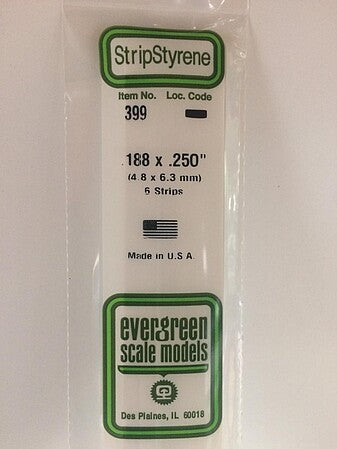 Evergreen Scale Models 188x250 Strips #399 - product image