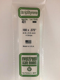Evergreen Scale Models 188x375 Strips #401 - product image