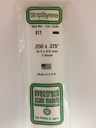 Evergreen Scale Models 250x375 Strips #411 - product image
