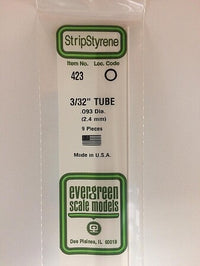 Evergreen Scale Models 093 Tube 3/32 #423 - product image