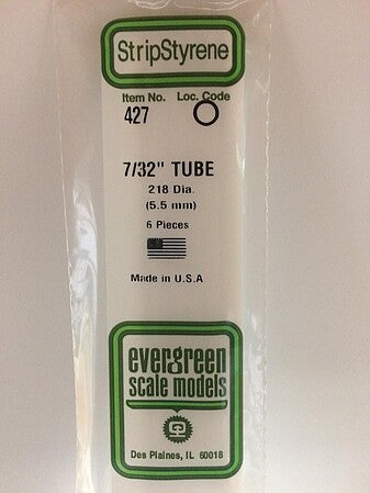 Evergreen Scale Models .219" Tube 7/32 #427 - product image