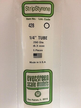 Evergreen Scale Models 250 Tube 1/4 #428 - product image