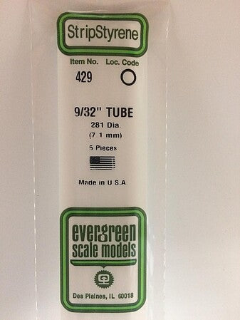 Evergreen Scale Models 281 Tube 9/32 #429 - product image
