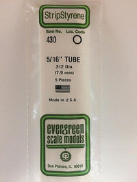 Evergreen Scale Models 312 Tube 5/16 #430 - product image